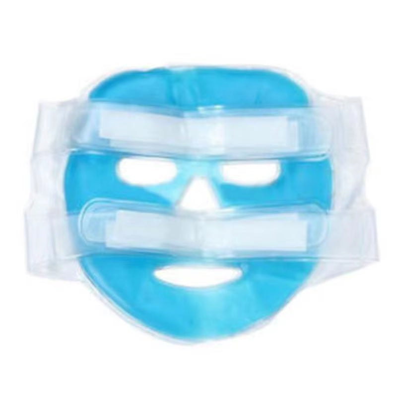 Cold Gel Face Mask Ice Compress Blue Full Face Moisturizing Cold with Relaxation Faicial Pack Face Pad